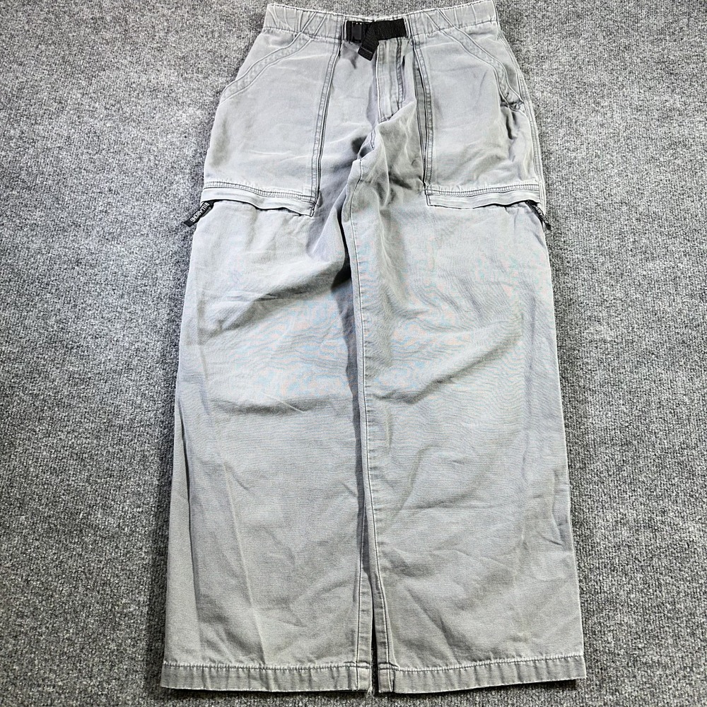 Vintage Billabong Military Cargo Pants 28x30 Gray OG 107 Utility Wide Baggy 90's - Picture 2 of 16
